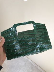 Crocodile Embossed Square Bag Handbag