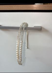 New Combo Pearl And Rhinestone 2 Hairbands