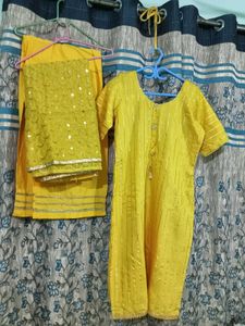 Beautiful Yellow Top With. Chanderi Lining