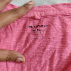 Pink V-Neck T-Shirt
