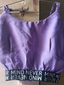 Cute Lavender Crop Top