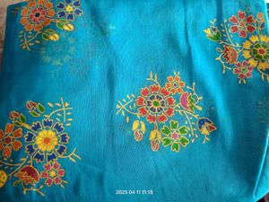 Newly Cyan Cotton Odhni