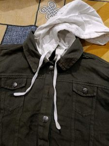 Olive Green Crop Jacket