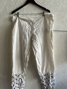 Beautiful Salwaar White With Stones Design Bottom