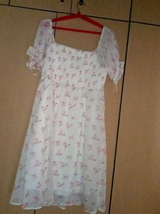 Preppy White Floral Dress