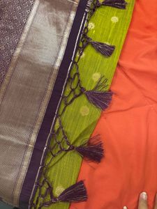 🆕 Vibrant Rich silk cotton saree with Tassel