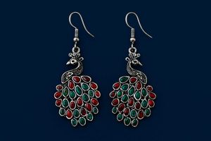 Peacock Drop Earrings