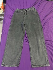 Charcoal Wide Leg Jeans