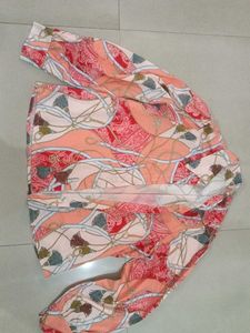 Patterned Open Front Top