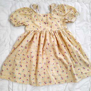 Floral Checkered Dress