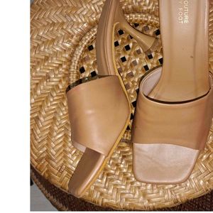 Beige Mule Heels