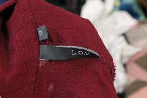Lov Burgundy Wide Leg Fit High Rise Pants