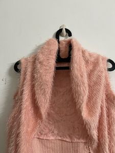 Fluffy Pink Vest