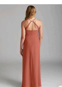 Elegant  Rust Maxi Azazie Dress(A8)