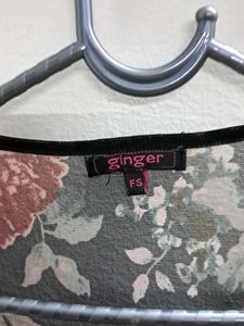 Floral Print See-Through Cardigan