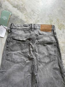 Gray Wide Leg Jeans
