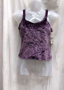 263010. Purple Velvet Tank Top