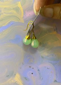 Pastel Green Drop Earrings