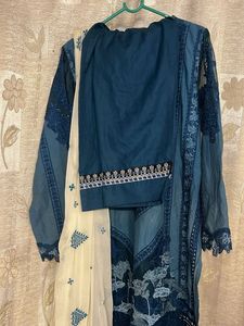 Elegant Blue Embroidered Kurti