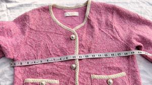 (Made In Korean) Pink Knit Cardigan