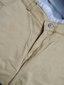 Beige Slim Fit Trousers