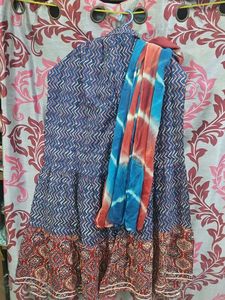 Sarara sat with dupatta Size available 44 attached