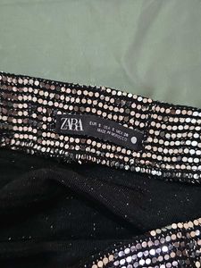 ZARA Sequin Midi Pencil Skirt