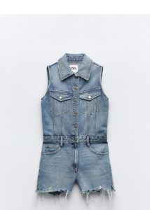 Zara Denim Romper
