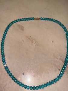 Blue diamond Beaded Necklace