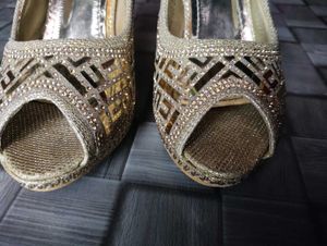 Sparkly Gold Heels