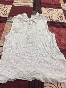 White Sleeveless Top