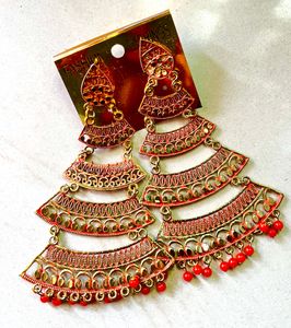 Earrings for women Jewellery Traditional Gold Plat