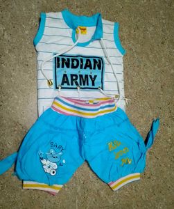 0-6 month baby k liye cute army theme set