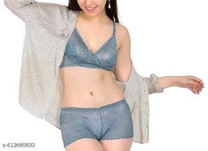 Non Padded Bra And Panty Set For Women