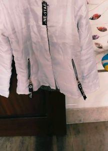 Stylish White Jacket for girls like new no damages