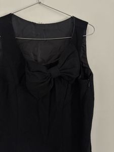 Korean Little Black Dress with Bow
