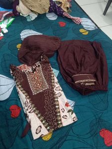 Elegant Kurta Set Brown