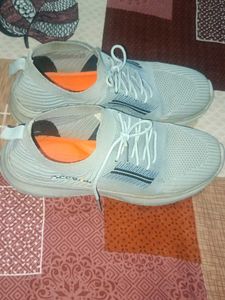 Grey Knit Sneakers