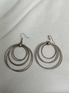 Silver Tone Hoop Earrings