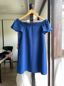 Blue Off-the-Shoulder Dress