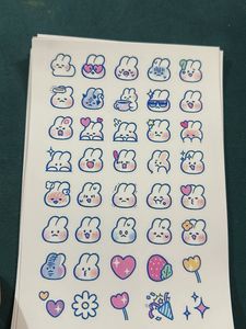 Bunny Emotions Sticker Sheet 4