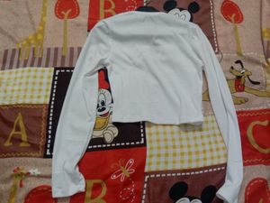 White Long Sleeve Crop Top