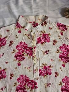 Floral Print Kurta