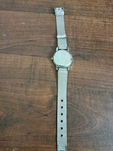 Heart Accented Silver Watch