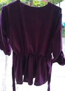 Purple Peplum Top
