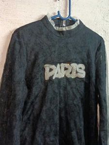 Trendy Lace Top Layered Paris Embellished