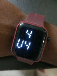 Burgundy Digital Smart Watch