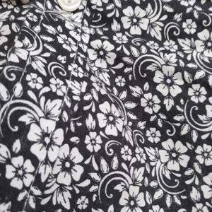 Printed Cotton Black Shirt For Boys