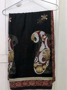Elegant Black Saree