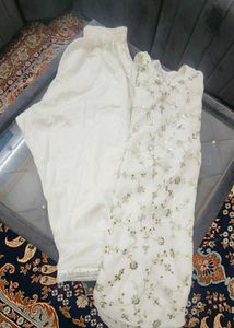 White Dress Sequence 2piece Dreas